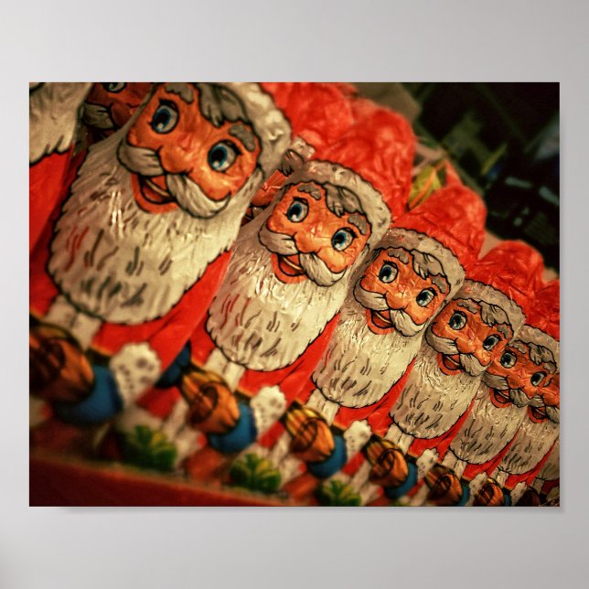 Vintage jultomten Pappra Mache Poster (Framsidan)