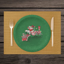 Vintage Jultomten Peppermint Candy Tåg