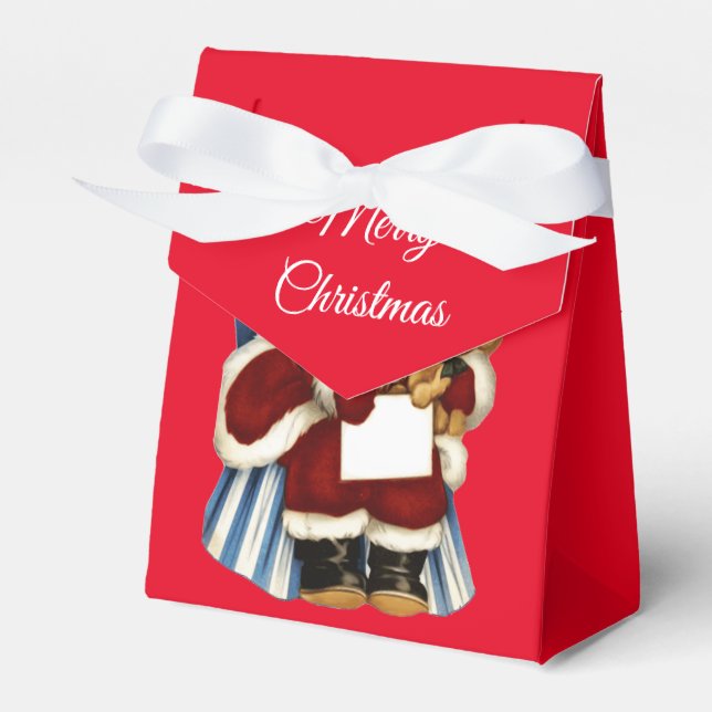 Vintage Jultomten Presentaskar (Framsidan Sidan)