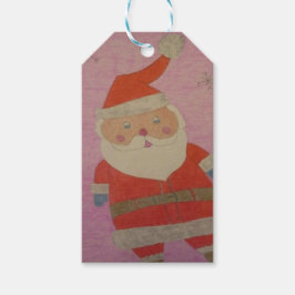 Vintage Jultomten Presentetikett