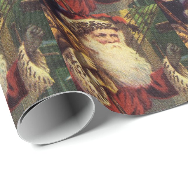 Vintage jultomten presentpapper (Rullad Hörn)