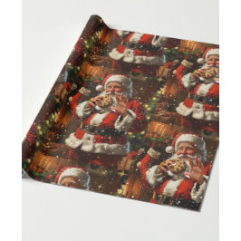 Vintage jultomten presentpapper