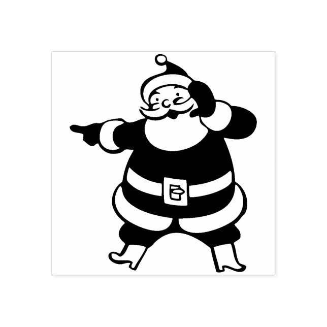 Vintage Jultomten Rubber Frimärke Stämpel (Tryck)