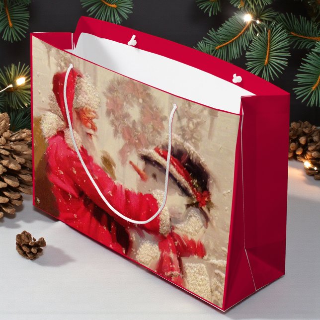 Vintage Jultomten Snögubbe jul (Skapare uppladdad)