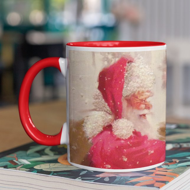 Vintage Jultomten Snögubbe jul Mugg (Skapare uppladdad)