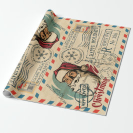 Vintage Jultomten Svälla Papprare Presentpapper