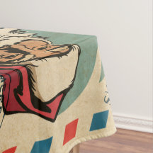 Vintage Jultomten Tabecloth