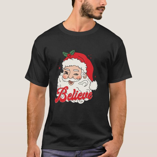 Vintage Jultomten Tro jultomten T Shirt (Framsida)