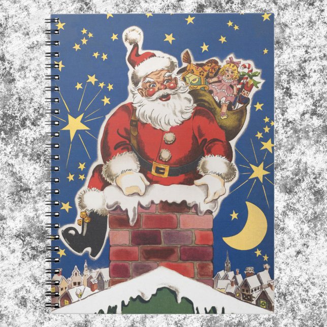 Vintage Jultomten, Twa Natten före jul Anteckningsbok (Skapare uppladdad)