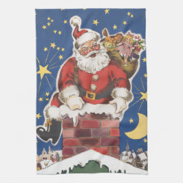 Vintage Jultomten, Twa Natten före jul Kökshandduk