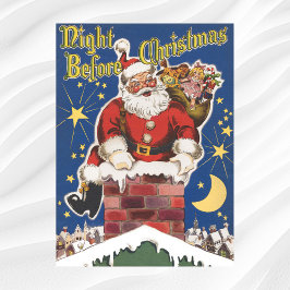 Vintage Jultomten, Twa Natten före jul Poster