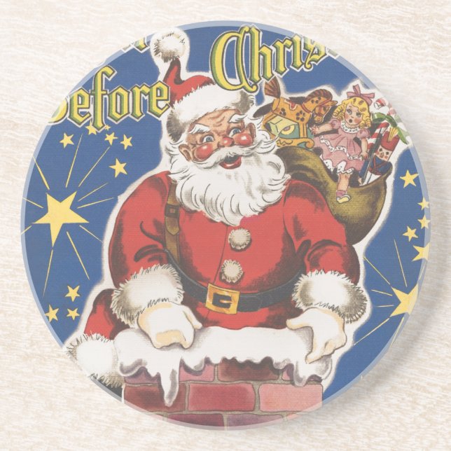 Vintage Jultomten, Twa Natten före jul Underlägg (Framsidan)