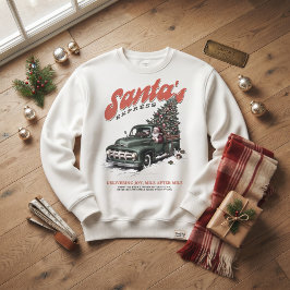 Vintage Jultomtens Express Jul Lastbil Högtid T Shirt
