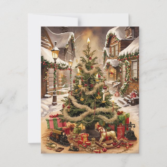 Vintage-jultraditionen Julkort (Framsida)