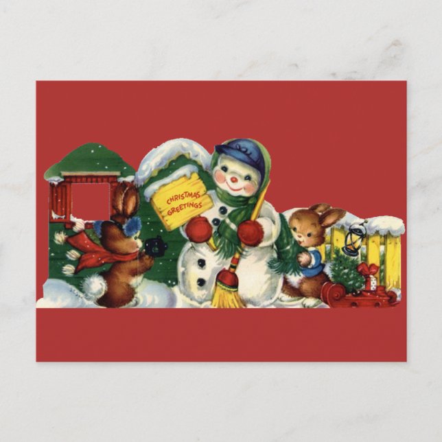 Vintage julvykort helg vykort (Framsida)