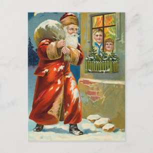 Vintage julvykort helg vykort