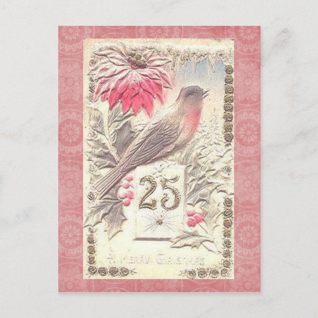 Vintage julvykort helg vykort (Framsida)