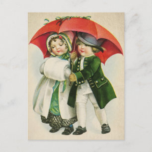 Vintage julvykort vykort
