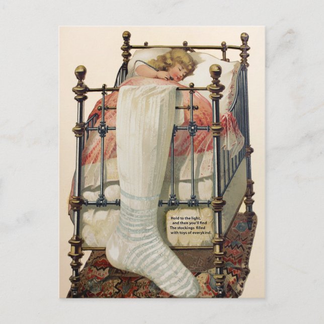 Vintage julvykort vykort (Framsida)