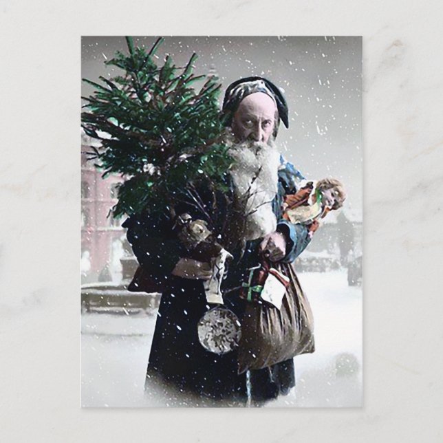 Vintage julvykort vykort (Framsida)