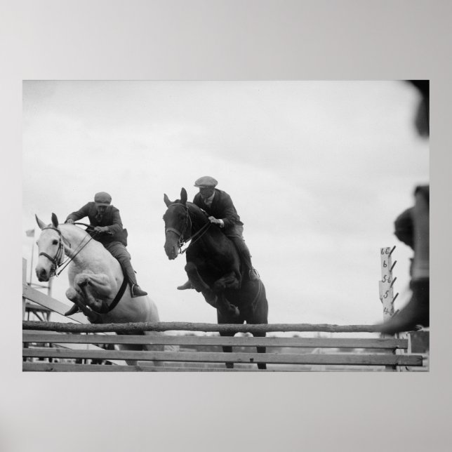Vintage Jumping Horses Poster (Framsidan)