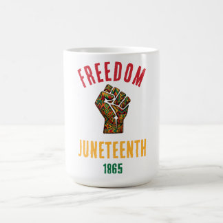 Vintage Juneteenth-frihet 1865 Pan-afrikanskt möns Kaffemugg