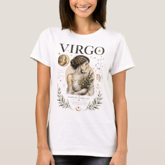 Vintage Jungfrun Zodiak Födelsedagspresent Astrolo T Shirt