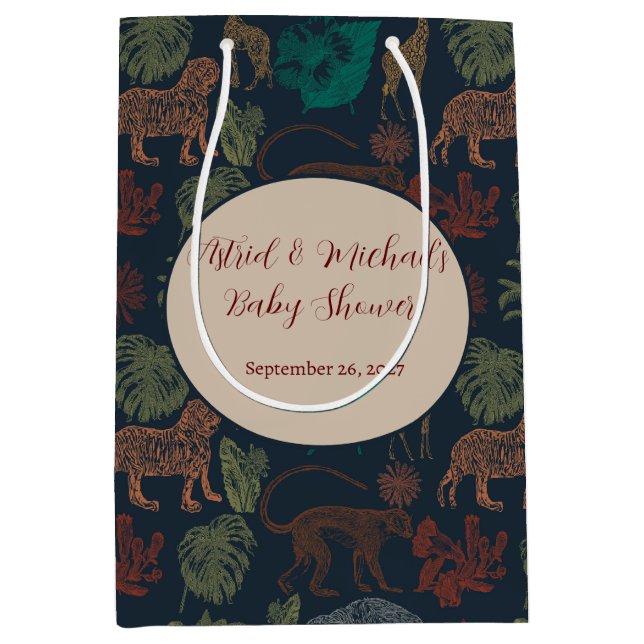 Vintage Jungle Safari Pojke Shower (Framsidan)