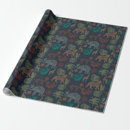 Vintage Jungle Safari Presentpapper