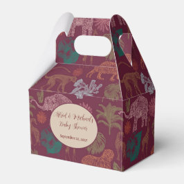 Vintage Jungle Safari Rosa Baby Shower Presentaskar