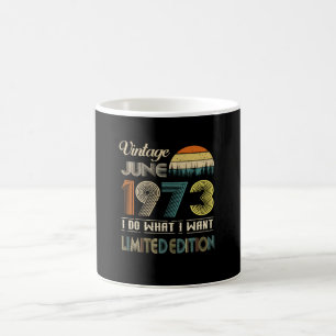 Vintage juni 1973 Vad jag vill ha Begränsadare ut Kaffemugg