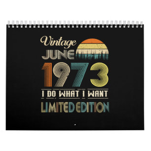 Vintage juni 1973 Vad jag vill ha Begränsadare utg Kalender