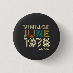Vintage juni 1976 Custom Year Knapp