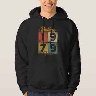 Vintage juni 1979 43 år gammal 1 hoodie
