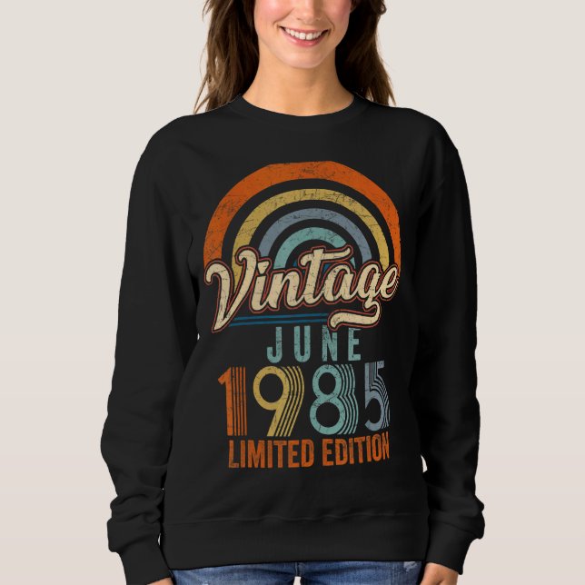 Vintage juni 1985 37:e födelsedag t shirt (Framsida)