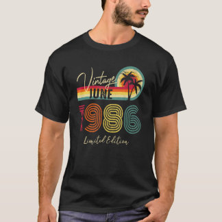 Vintage juni 1986 36:e födelsedagen 36 år gammal t shirt