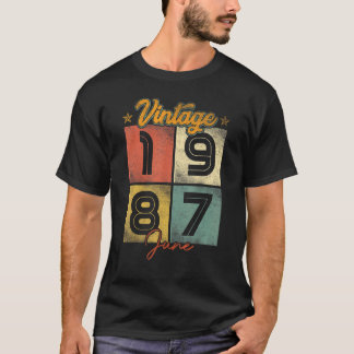 Vintage juni 1987 35 år gammal t shirt