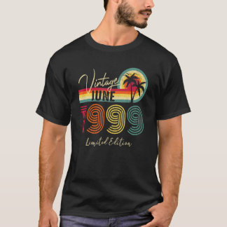 Vintage juni 1999 23:e födelsedagen 23 år gammal t shirt