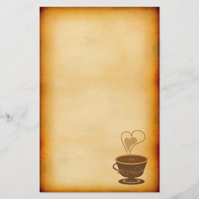 Vintage Kafé Brevpapper (Framsida)