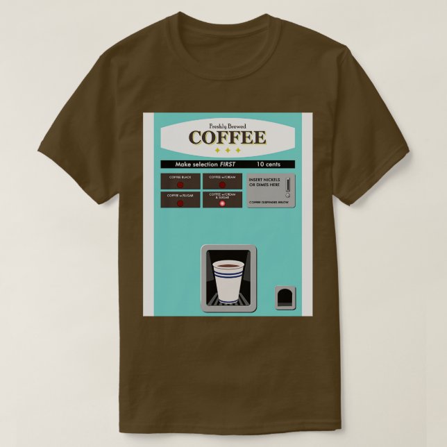 Vintage Kaffe i Maskin T Shirt (Design framsida)