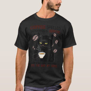 Vintage Kaffe med baksida är Eeffoc Cat Dri T Shirt
