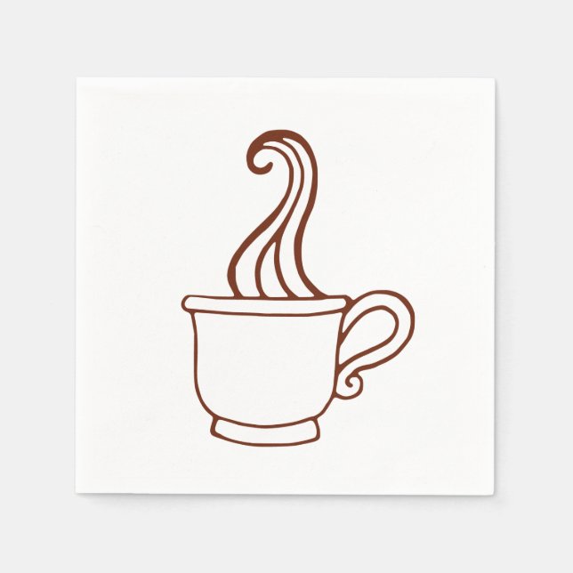 Vintage Kaffe Napkins Pappersservett (Framsidan)