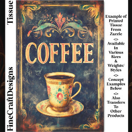 Vintage Kaffe och Blommigt Kopp DP6F-avskärmning