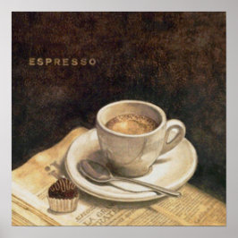 Vintage kaffe poster