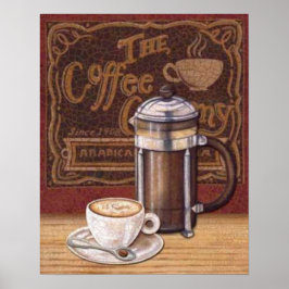 Vintage kaffe poster