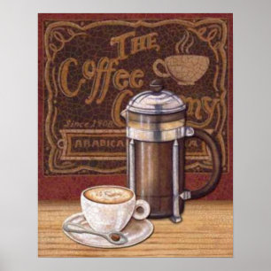 Vintage kaffe poster