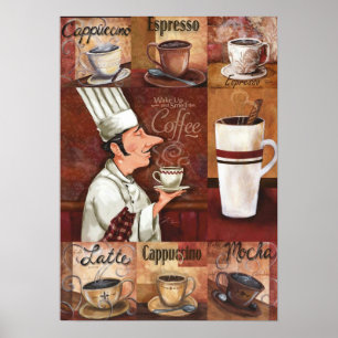 Vintage kaffe poster