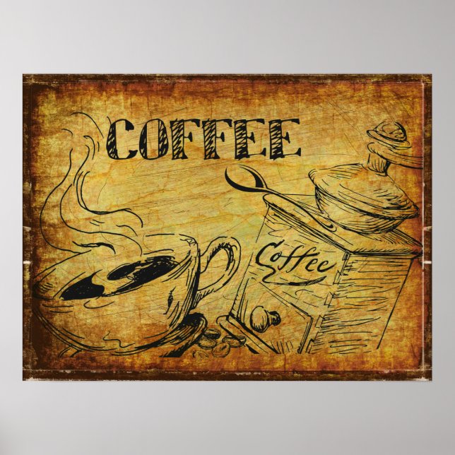 Vintage kaffe poster (Framsidan)
