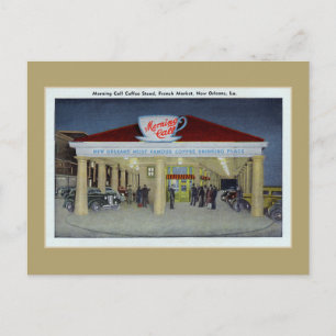 Vintage kaffe pub New Orleans LA Vykort