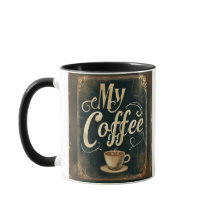 Vintage Kaffecitat Konst Design